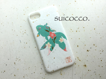 機種対応！友禅和紙 iPhoneカバー［金魚]金銀箔×桜日和