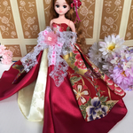リカちゃんドレス ＊19  和柄 赤