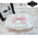 New🎀おめかしお尻拭きケース♥︎︎∗︎*ヨーロピアン  おリボン選べます ベビー綿棒も ♡ 