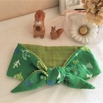 ガーゼ*ネッククーラー*北欧調森とバード*green*再販