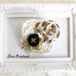 裂き編み2wayコサージュ＊