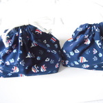 お弁当袋＆コップ袋SET<魚>_#192-193_<obento&cup bag_fishtricolor>