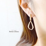 crystal&dropピアス