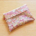 【試作品】スケルトンポーチ　LIBERTY　リバティ　Jenny's Ribbons/ ジェニーズリボンズ　6D　ビニコのクリアポーチ　◆コインケース　パスケースに