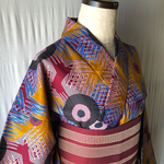 アフリカ生地の浴衣