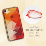 iPhoneケース 【 ポリゴン オレンジ アライヴ 】 ソフトケース  iPhoneXS / iPhoneＸ / iPhone8 / iPhone７ / iPhone6s / iPhone6