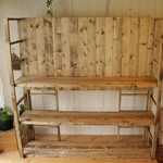 板壁付き大型折り畳み分解型什器　140×140×37　板壁3枚