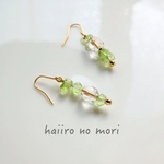 【SALE＊200円OFF】夏を彩るグリーンのピアス＊ペリドット【天然石】