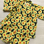 【sall】キッズ甚平 ひまわり 90センチ