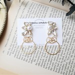 リーフビジュー×gold ringピアス／イヤリング   (100