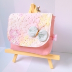移動ポケット　お花畑ちょうちょ♪ピンク