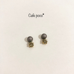 【再販】ブラックパールとブラックダイヤモンドピアス