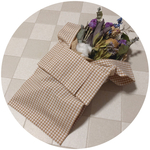 GINGHAM CHECK MINI BAG / BEIGE