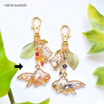降り積もるシリーズ 金魚チャーム 左 赤
