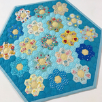 可愛い六角形キルトマット☆ブルー