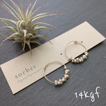 14kgf  silver beads hoop