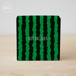 1箱180円【24✕24color】名入れデザインBOX〜watermelon border〜 [b18041]