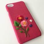 刺繍の花柄 iPhoneケース No.16