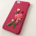 刺繍の花柄 iPhoneケース No.18