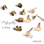 【高品質 カン付き4.5mm】ピアス土台 パーツ 送料無料