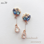 〈70〉夏✳︎涼み 氷の結晶 モチーフ＊ピアス*イヤリング 