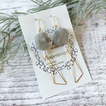 カラフルシェルピアス♡グレー