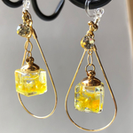ドロップフープピアス〜イエロー〜