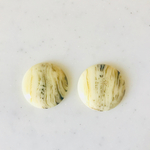Vintage Cream Black Marble 25mm Cabochons 