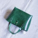 【Ｋ様オーダー品】深緑のランチトートバッグ
