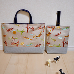 ☺︎SALE☺︎ [再販]プロペラ機とパラシュート レッスンバッグ&うわばき入れ