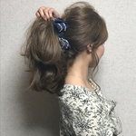 デニムフリンジバナナクリップ