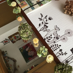  送料込み チビ助紫陽花と帝王貝細工の縦長ガーランド③
