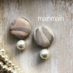 パール揺れる帯のピアス♡イヤリング