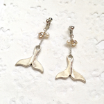クジラのしっぽ♡飛び散る潮しぶき‼︎【イヤリング or ピアス】