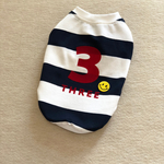 オーダー★白×紺ボーダーニコちゃんTHREEタンク