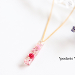 【受注作成】flower かすみ草のステックネックレス
