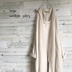 a.myuベージュベースの斑入りグレージュドロップカーデ