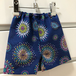 ハンドメイド♡手ぬぐいハーフパンツ【ブルー花火柄】