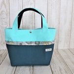 ★30％off Sale★帆布トートS（ホライズン×リバティ･シアンブルー）