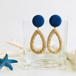 デニムボタンをと麻糸しずく