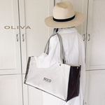 再販！PVC素材×帆布素材 クリアバッグ【OLIVA】〜オリーヴァ〜 ビニール 〈数量限定〉 ラスト1点！