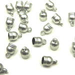 タッセルキャップ 8mm 20個★シルバー★深キャップ/アクリルキャップ
