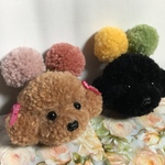 kamiboo様専用　ぽんぽんトイプードルのバックチャーム（サイズS・茶色＆黒）