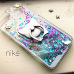 *揺れるホログラム* ウォーターケース ～月 猫 宇宙 iPhone スマホケース iPhone8 iPhone7 iPhone6 iPhone6s ケース
