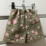 ハンドメイド♡手ぬぐいハーフパンツ【カーキ花柄】
