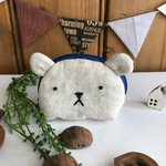 【在庫処分】手のりクマのコインケース 青色 クマボコ型