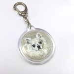 けい様オーダー品☆犬の手刺繍のキーホルダー