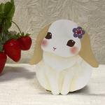 可愛い たれ耳うさぎ 印鑑立て【名前入れ】【印鑑ケース】【ロップイヤー】