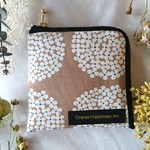 花のシャボン玉L型財布（ミルクティー色Ver.）