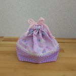 お弁当袋☆ロマンチックシェル(ピンク×パープル)